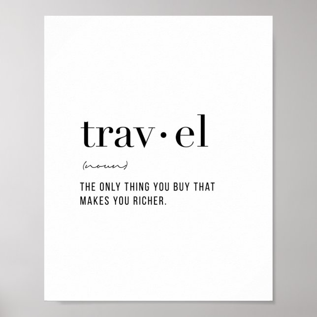 Definition Travel Poster (Front)