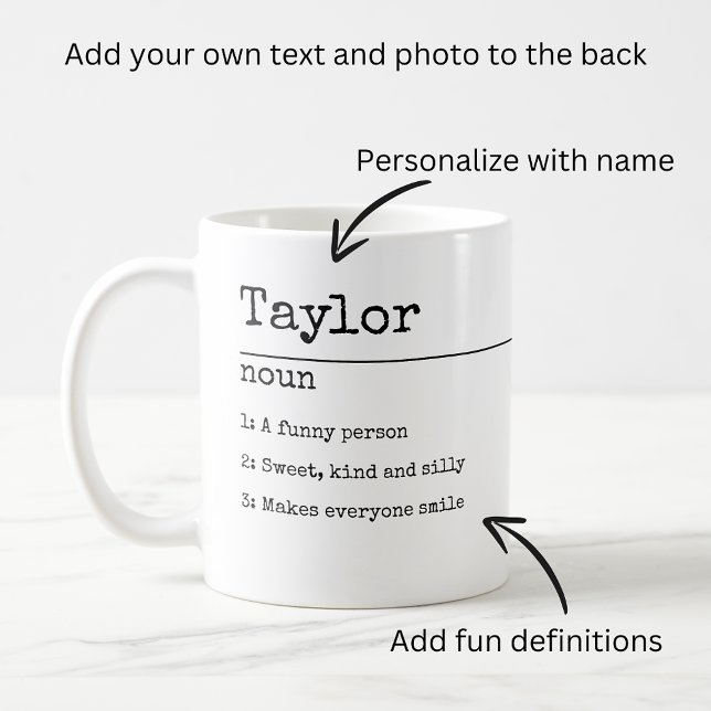 Definition Your Own Fun Personalised Coffee Mug (Definition Your Own Fun Personalized Coffee Mug from Ricaso. Add your own text and photograph)