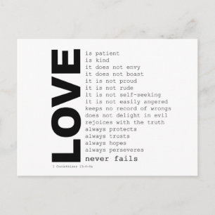 Definitions of Love Post Card