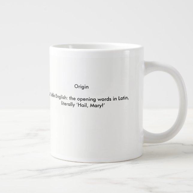 Definiton of Ave Maria Large Coffee Mug (Right)