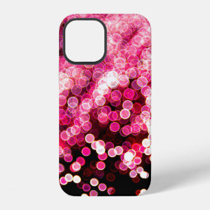 Defocused lights blurred abstract pink color backg iPhone 12 case