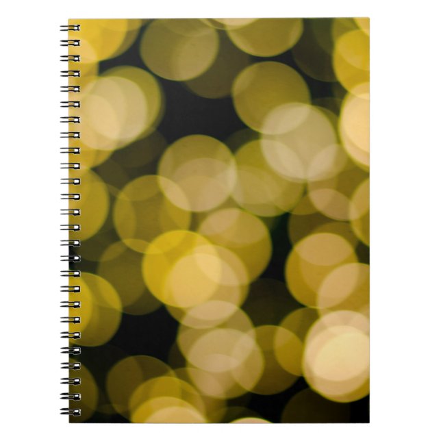 Defocused night light background. Abstract circula Notebook (Front)
