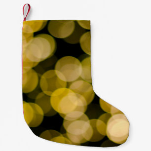 Defocused night light background. Abstract circula Small Christmas Stocking