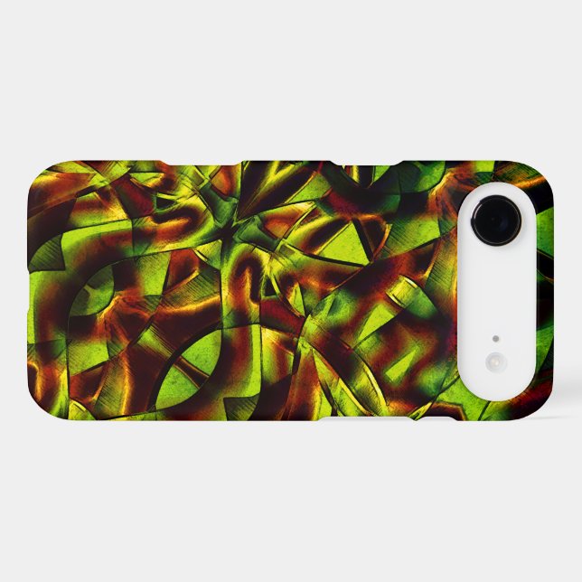 Deformed ties of burnt green ribbons Case-Mate iPhone case (Back (Horizontal))