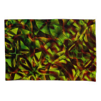 Deformed ties of burnt green ribbons