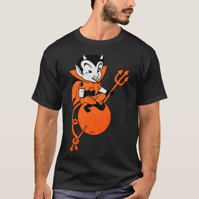 Defunct 1960S Orange Julius Logo With Winking Devi T-Shirt (Front)