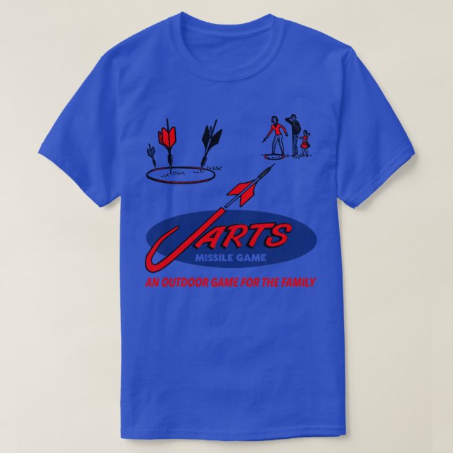 Defunct 60s Lawn Jarts Missile Game T-Shirt (Design Front)