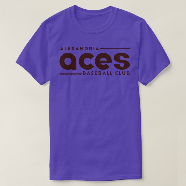 Defunct Alexandria Aces Minor League Baseball 1974 T-Shirt (Design Front)