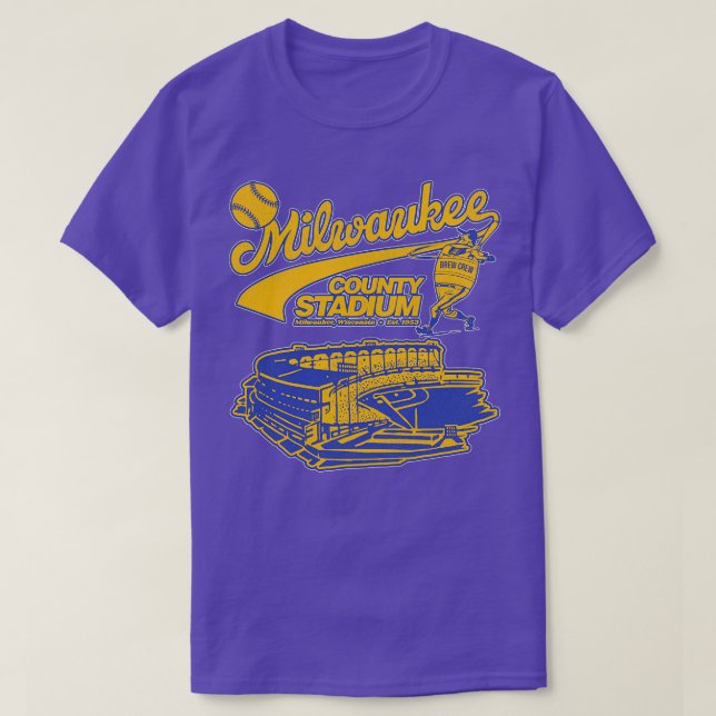 Defunct Baseball Milwaukee County Stadium 1 T-Shirt (Design Front)