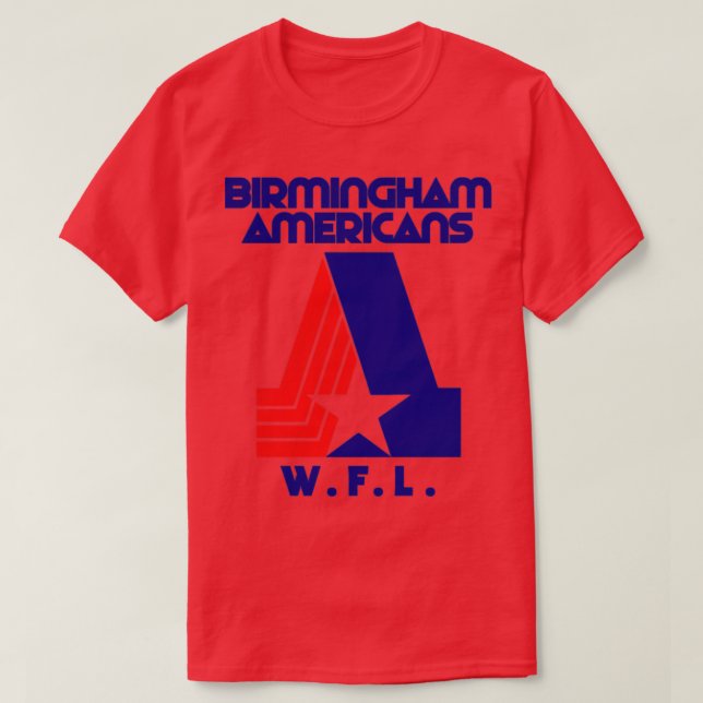 Defunct Birmingham Americans Team TShirt 1 (Design Front)