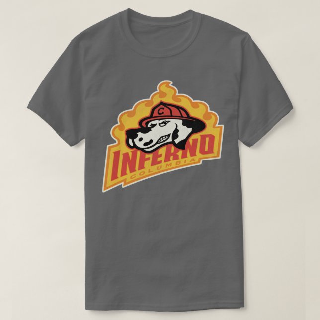 Defunct Columbia Inferno Hockey Team T-Shirt (Design Front)