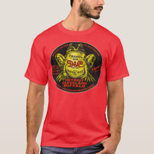 Defunct DC Lake Lines Travel Souvenir Luggage Labe T-Shirt
