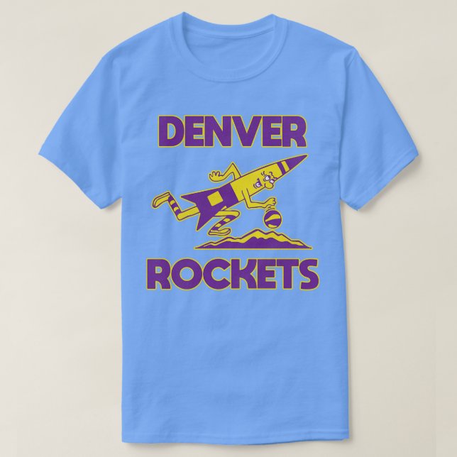 Defunct Denver Rockets Basketball Team T-Shirt (Design Front)