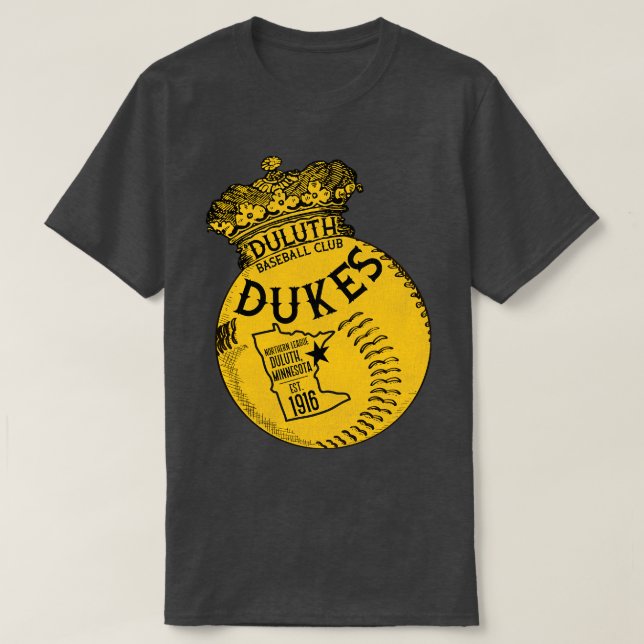 Defunct Duluth Dukes Baseball Team T-Shirt (Design Front)