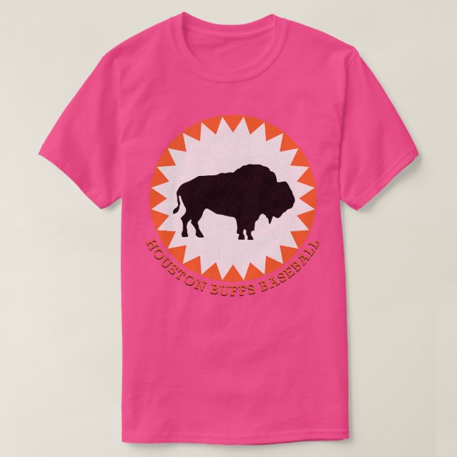 Defunct Houston Buffs Buffalos Minor League Baseba T-Shirt (Design Front)
