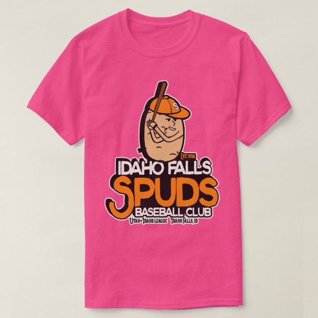 Defunct Idaho Falls Spuds Baseball Team T-Shirt (Design Front)