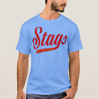 Defunct Michigan Stags WHA Hockey 1974 T-Shirt