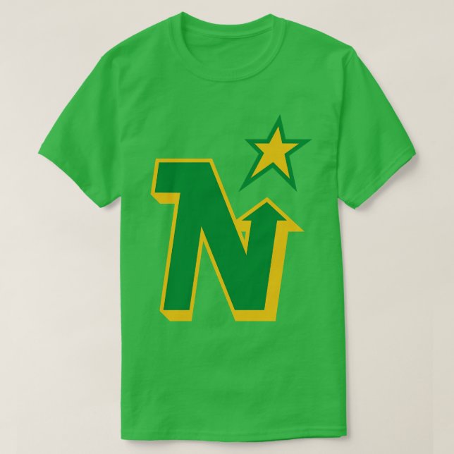 Defunct Minnesota North Stars Hockey 1991 T-Shirt (Design Front)