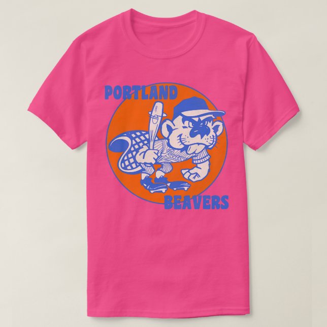 Defunct Portland Beavers Baseball Team T-Shirt (Design Front)
