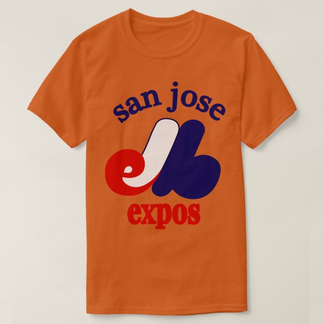 Defunct San Jose Expos Baseball 1982 TShirt (Design Front)