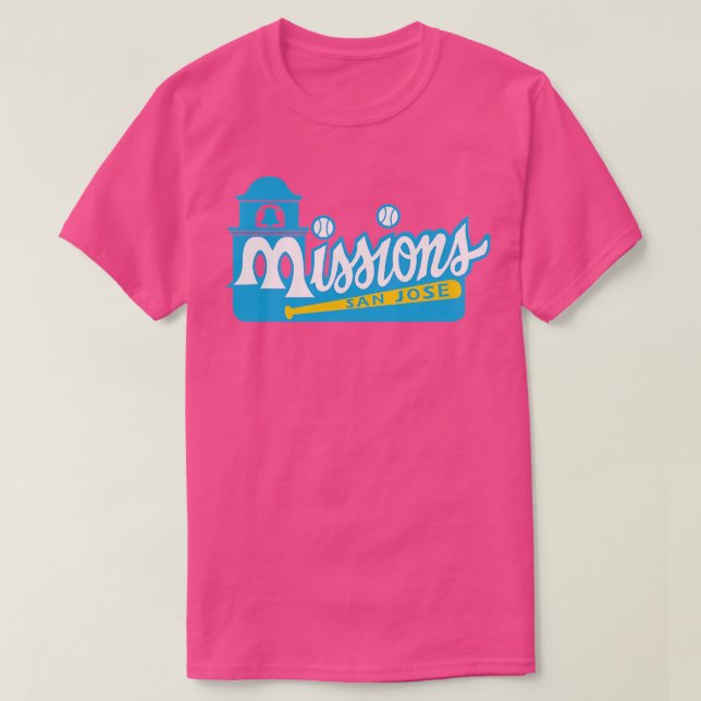 Defunct San Jose Missions Baseball TShirt (Design Front)