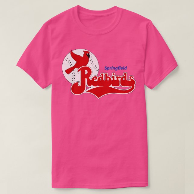 Defunct Springfield Redbirds Baseball 1987 T-Shirt (Design Front)