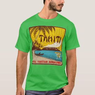 Defunct Tahiti Bungalows Travel Souvenir Luggage L T-Shirt
