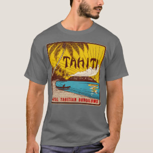 Defunct Tahiti Bungalows Travel Souvenir Luggage L T-Shirt