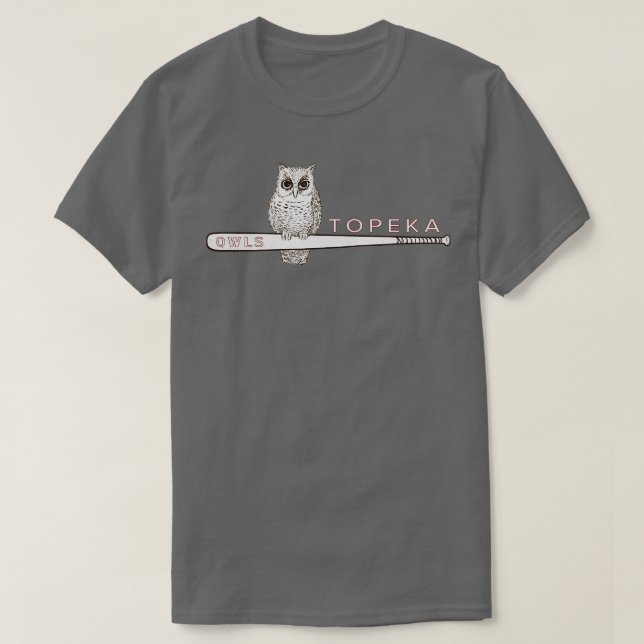 Defunct Topeka Owls Minor League Baseball 1952 T-Shirt (Design Front)