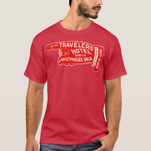 Defunct Travelers Hotel Muskogee Oklahoma Luggage T-Shirt