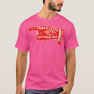Defunct Travelers Hotel Muskogee Oklahoma Luggage T-Shirt