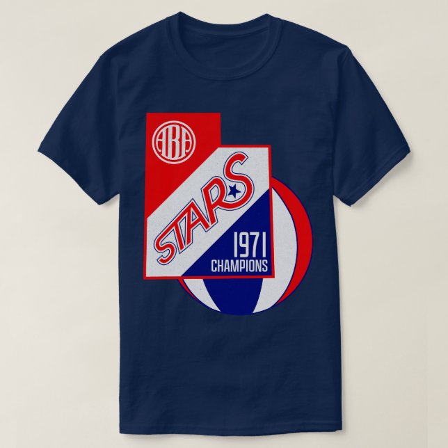 Defunct Utah Stars 1971 ABA Champions T-Shirt (Design Front)
