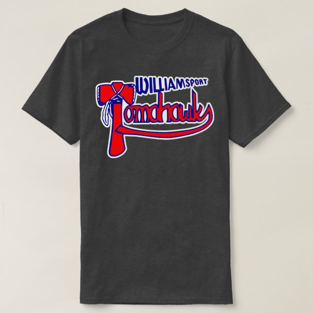 Defunct Williamsport Tomahawks Baseball Team T-Shirt (Design Front)