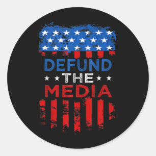 Defund Media Anti Fake News Defund The Media Tank  Classic Round Sticker
