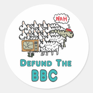 Defund The BBC Classic Round Sticker