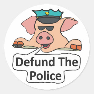 Defund The Police Classic Round Sticker