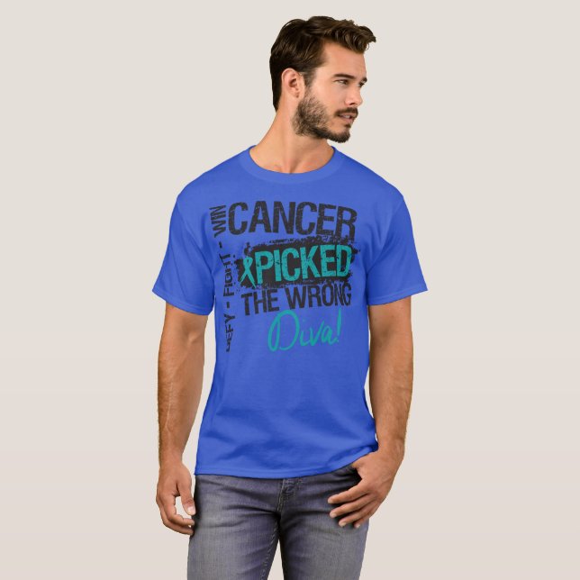 Defy Fight Win Cancer Picked The Wrong Diva Tshirt (Front Full)