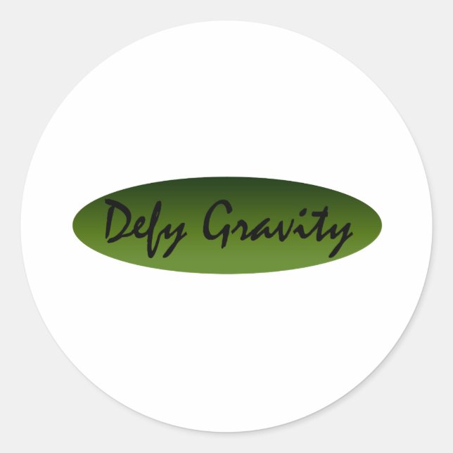 Defy Gravity Classic Round Sticker (Front)