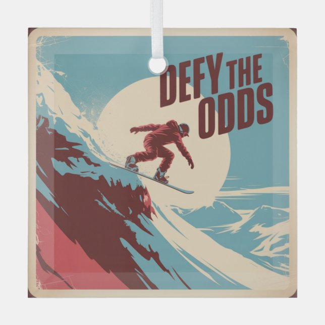 Defy The Odds Glass Tree Decoration (Front)