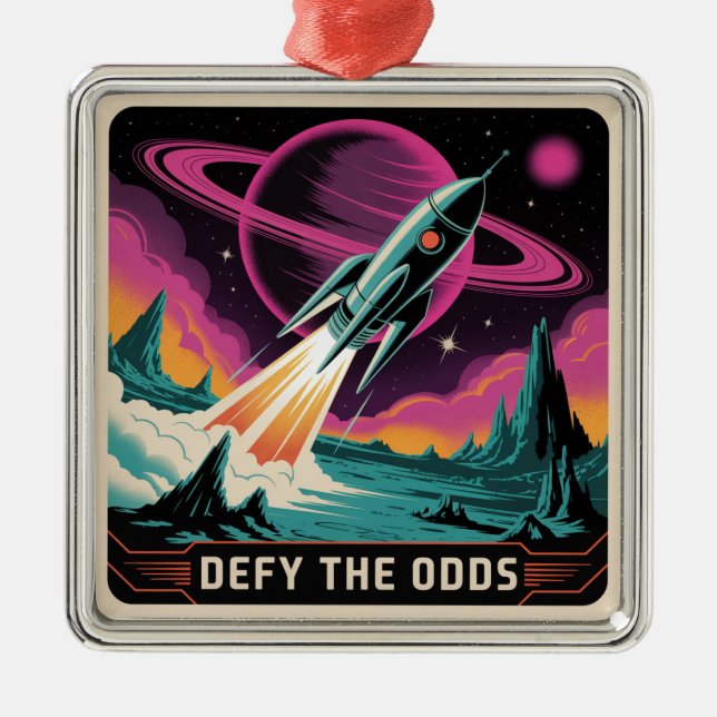 Defy The Odds Metal Tree Decoration (Front)