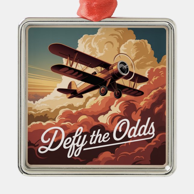 Defy The Odds Metal Tree Decoration (Front)