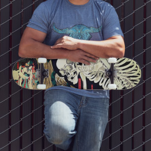 Defy the Spectres: Bold Kuniyoshi Skateboard