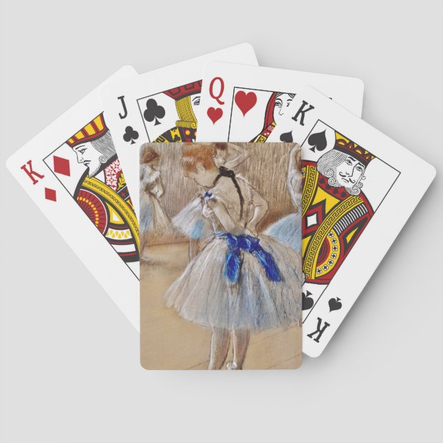 Dega’s Dancer With Blue Ribbon Playing Cards (Back)