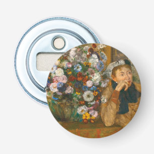 Degas A Woman Seated Beside a Vase of Flowers Bottle Opener