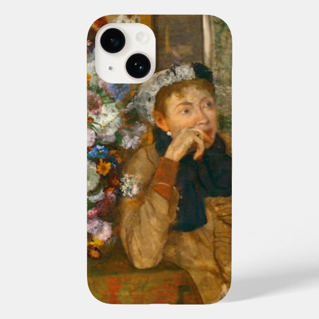 Degas A Woman Seated Beside a Vase of Flowers Case-Mate iPhone Case (Back)