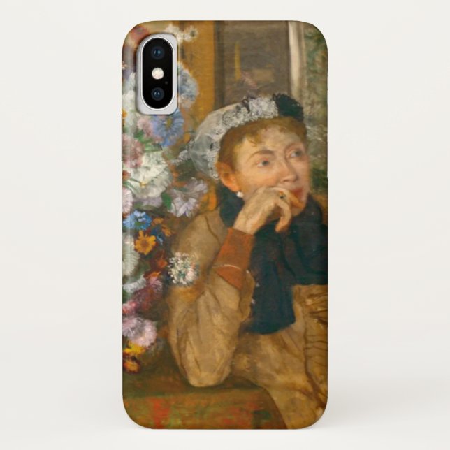 Degas A Woman Seated Beside a Vase of Flowers Case-Mate iPhone Case (Back)