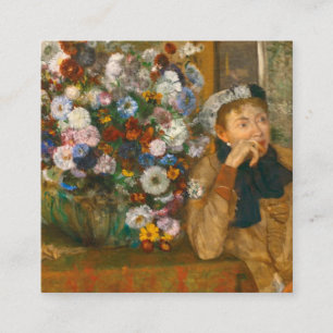 Degas A Woman Seated Beside a Vase of Flowers Enclosure Card