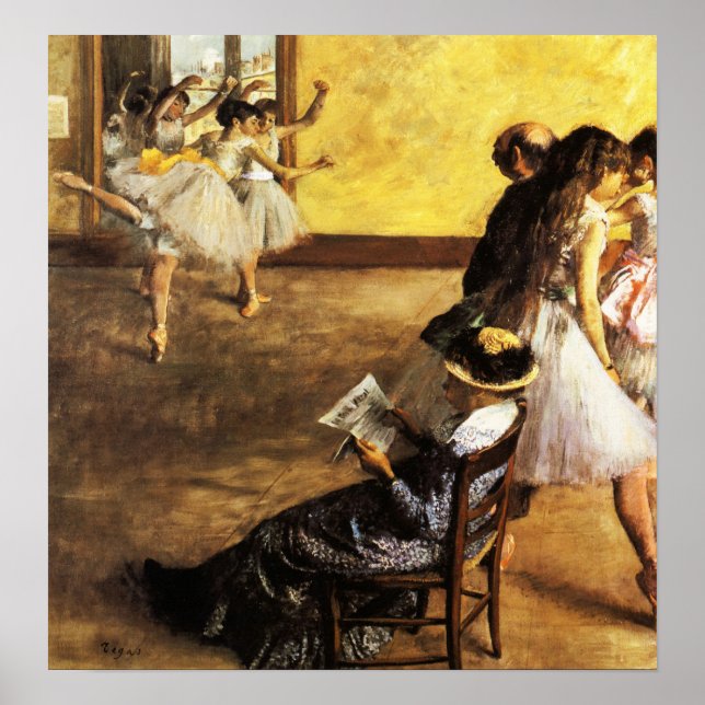 Degas - Ballet Class The Dance Hall 1880 Poster (Front)