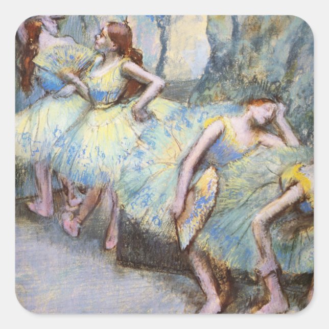 Degas Ballet Dancer Art Dancers Painting Square Sticker (Front)