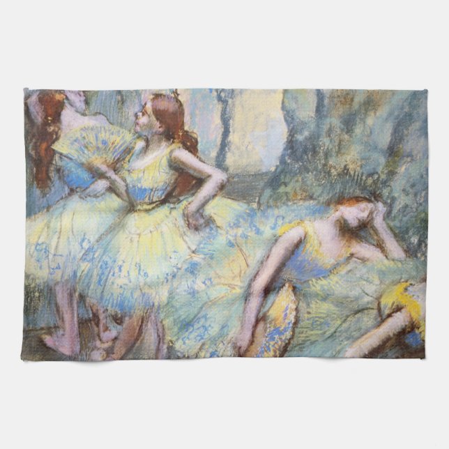 Degas Ballet Dancer Art Dancers Painting Tea Towel (Horizontal)